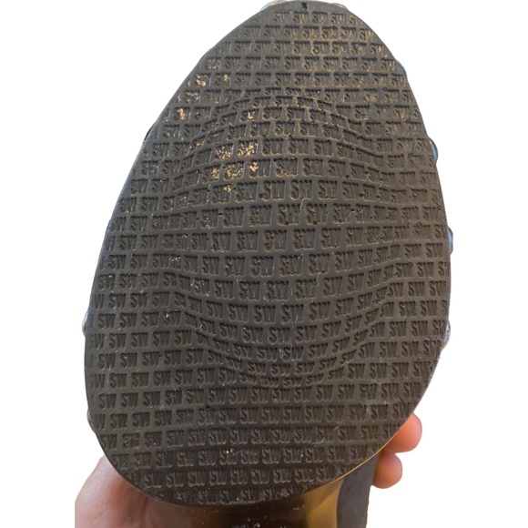 Stuart Weitzman double agent, heeled, suede, studded, mules. sz 5 - Picture 10 of 16